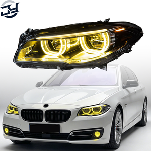 Assemblages de phares LED Angel Eye bicolores JY avec clignotants pour BMW Série 5 F10 F11 F18 <span class=keywords><strong>2010</strong></span> à 2017, Plug and Play - Product Image 1