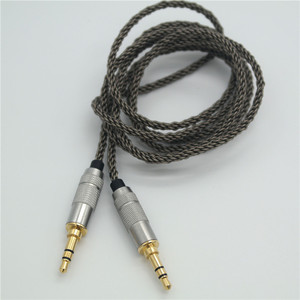 Cable de audio chapado en plata de 3,5 mm macho a macho de 8 hilos para uso en grabación de auriculares de coche - Product Image 2