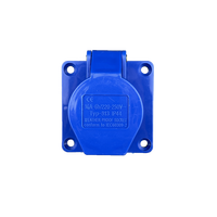 Prise électrique industrielle WNS1 16A 3P IP44 CE pour 3 prises grises intérieures/extérieures, étanche à la poussière et à l'eau, 250V, garantie 12 mois