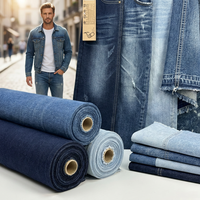 Tissu denim en coton de haute qualité bleu foncé 80 % coton 13 % polyester 7 % viscose non extensible pour commandes de jeans