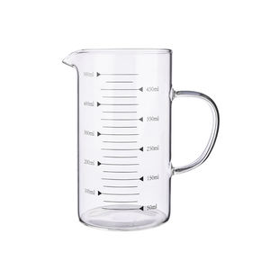 पारदर्शी पर्यावरण के अनुकूल कांच प्रयोगशाला बीकर मग कप रसोई बेकिंग मापने वाले कप के साथ - Product Image 1