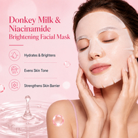 Masque facial éclaircissant au lait d'ânesse et à la niacinamide Aichun, hydratant, éclaircissant, unifie le teint, masques en feuille pour le visage, vente en gros