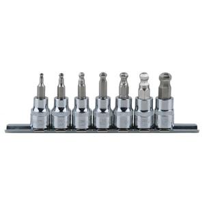 KS Tools-918.3772 3/8 ''ชุดซ็อกเก็ตบิชโครเมียมบวกหกเหลี่ยมพร้อมปลายลูก3-10mm (7ชิ้น)-ซ็อกเก็ตมือแบบ4042146569245 - Product Image 1