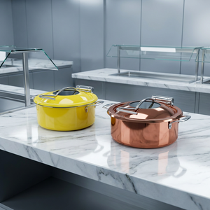 Forniture per <span class=keywords><strong>Ristoranti</strong></span>: Scaldavivande Mini da Banco in Acciaio Inox Colorato da <span class=keywords><strong>4</strong></span> Qt, Riscaldatore per Buffet a Induzione, Forniture per Hotel - Product Image 6