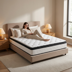 Twin <b>Double</b> Queen and King Size Cooling Gel Memory Foam Pocket Spring Hybrid Mattress in a Box for Hotel - Product Image 2