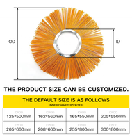 Nouveau 10 "x 32" Wafer Brush Poly Wire Mixed Replacement Segment Road Cleaning Bros Ring Wafer Sweeper Brushes