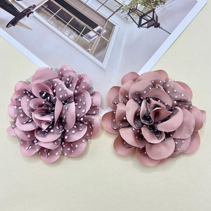 Rubans en mousseline Yupu à motifs floraux, grandes fleurs en tissu, accessoires pour chaussures, chapeaux, vêtements, décorations pour cheveux, faits à la main, style frais et délicat - Product Image 2
