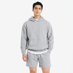 เสื้อฮู้ดผู้ชายผ้าฟลีซแบบสวมหัว ทรงปกติ ไม่มีเชือกผูก  โลโก้สั่งทำจากโรงงาน คุณภาพสูง สำหรับฤดูหนาว ผลิตจากโพลีเอสเตอร์ 100% แห้งเร็ว - Product Image 1
