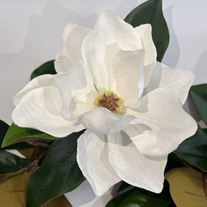Vendita calda primavera autunno <span class=keywords><strong>colore</strong></span> tessuto Magnolia ghirlanda di fiori artificiali Magnolia per la decorazione domestica - Product Image 2