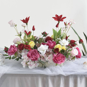 Personnalisé 50 cm Rose Rose Fausse Flore Boule Réaliste Soie Artificielle Mariage Événement Décoratif Table Centre De Table - Product Image 4