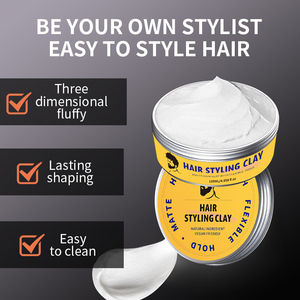 Pomade capillaire mate à tenue ferme, sans brillance, à base d'eau, biologique, pour hommes, texture naturelle, coiffures, <span class=keywords><strong>cire</strong></span> capillaire, coiffage pour hommes, marque privée - Product Image 3
