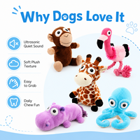 Jouet pour chien en peluche silencieux à ultrasons OEM, jouet pour animaux de compagnie qui ne couine pas, pour jouer en intérieur, soulager l'ennui et convient à toutes les races de chiens