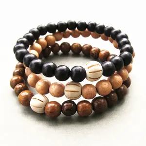 Performance à coût élevé perles de chapelet en bois de qualité supérieure faisant des bracelets de bijoux bouddhistes pour femmes et hommes