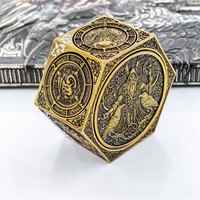 Jeu de dés polyédriques 7-en-1 en alliage de zinc et métal moulé sous pression pour D&D, TRPG, Cthulhu, COC, personnalisable, 2000 pièces