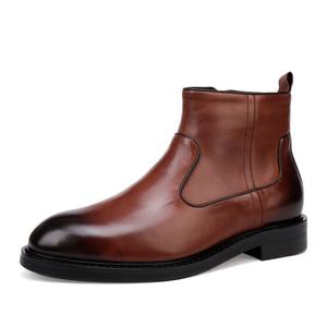 Botas de Cuero para Hombre, Nuevas, Otoñales, de Caña Alta, de Piel Vacuna, Antideslizantes, Clásicas, para Trabajo y Exteriores - Product Image 4