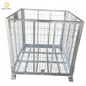 Gabbia di Stoccaggio Industriale Pieghevole in Acciaio Q235 Zincato e Verniciato a Polvere con Chiusura Imbullonata Yilian - Product Image 2