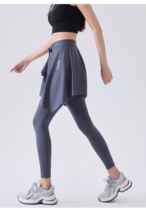 Women's Sports Tie Hip Yoga <b>Skirt</b> With <b>Elastic</b> Waist Solid Pattern Fitness Pilates Hip Cover - Product Image 3