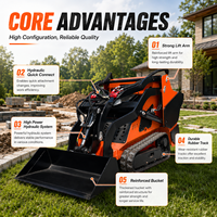 Loader Skid Steer NIMBUS Fleksibel dengan Kemampuan Putar, Opsional 3-pompa 3-katup, Mesin Euro 5/EPA 24HP untuk Perataan Lahan