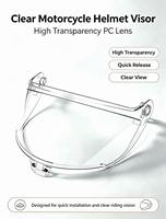 Visière de casque de moto transparente pour Aprilia RSV4 R10, écran de remplacement en PC haute transparence