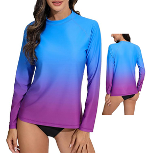 Cung cấp chất lượng cao của dịch vụ tùy chỉnh phụ nữ phát ban bảo vệ in kỹ thuật số dài tay áo cô gái phát ban bảo vệ - Product Image 6