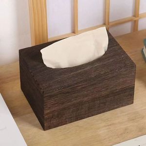 Caja de pañuelos de madera maciza, nuevo estilo chino, almacenamiento de escritorio para sala de estar, uso doméstico - Product Image 3