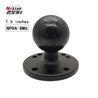 Support de tablette en plastique N-STAR Custom 202U avec rotule réglable de 1,5 pouce, compatible transfrontalier, avec ventouse pour applications agricoles