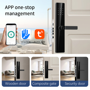Kasman nguồn Giá cửa gỗ khóa kỹ thuật số căn hộ ngón tay mã QR mật khẩu khóa cửa thông minh với <span class=keywords><strong>wifi</strong></span> - Product Image 3