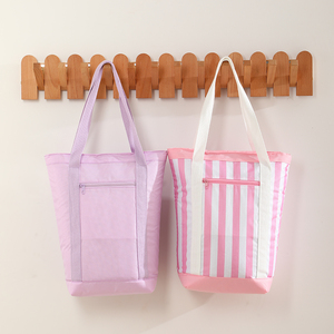 Bolsa Térmica de un Solo Hombro, Color Sólido, Resistente, de Nailon de Alta Calidad, Mantiene la Comida y las Bebidas Frías, con Práctico Bolsillo Frontal con Cremallera - Product Image 1