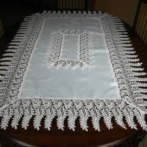 machine made lace tablecloth