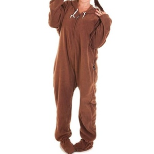 <strong>Men</strong> Coral Fleece Hooded <strong>Onesie</strong> With Pockets Custom Print Pattern One Piece Loungewear - Product Image 3