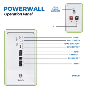 ระบบจัดเก็บพลังงานแสงอาทิตย์สำหรับบ้าน Powerwall 51.2V 200Ah 5kWh 10kWh 15kWh แบตเตอรี่ลิเธียมไอออนแบบออฟกริด 48V 5KW แบตเตอรี่พลังงานแสงอาทิตย์ - Product Image 2