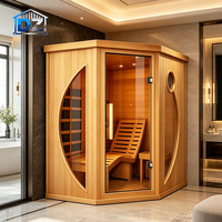 Sauna Exterior Moderna, Sauna Infrarroja Comercial, Sauna Infrarroja Individual para Exteriores con Terapia de Luz Roja