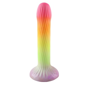 Dildo silikon bergaris Dildo Penis silikon Dildo cangkir hisap nyaman <span class=keywords><strong>Stimulator</strong></span> Anal lembut dengan cangkir hisap mainan Sax untuk wanita pria - Product Image 1