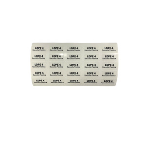 Ldpe 4 <b>Plastic</b> Recycling Labels Rectangular Self Adhesive Label Digital <b>Printing</b> Strong Stickiness Pe Material - Product Image 1