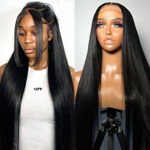 Glueless Wigs HD Full Lace Frontal Human <b>Hair</b> Raw Indian Natural <b>Hair</b> Wig Pre Plucked 13x4 Bone Straight Wigs for Black Women - Product Image 1