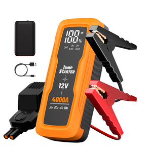 Arrancador <span class=keywords><strong>de</strong></span> Baterías <span class=keywords><strong>de</strong></span> Alta Potencia 4000A, Caja <span class=keywords><strong>de</strong></span> <span class=keywords><strong>Arranque</strong></span> Profesional con <span class=keywords><strong>Pinzas</strong></span> Inteligentes para Emergencias, 10L Gasolina/Diésel, Carga Rápida USB Dual - Product Image 1