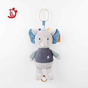 ของเล่นผ้ากำมะหยี่รูปช้างยัดไส้รูปสัตว์ทำจากผ้าฝ้ายนุ่มสำหรับเด็กทารกของเล่นเพื่อการศึกษาสำหรับเด็กทารกเกิดใหม่ - Product Image 1