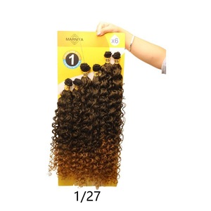 Extensions de <span class=keywords><strong>cheveux</strong></span> synthétiques en fibre haute température, ondulées profondes <span class=keywords><strong>Afro</strong></span> Bobo, 28 pouces, lot de 9 pièces, 260g - Product Image 3