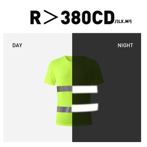 Hi Vis Áo Sơ Mi Trang Phục Xây Dựng Áo Thun Nam Phản Quang An Toàn Màu Hồng - Product Image 3