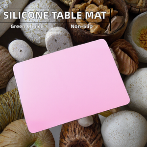 2025 OEM ODM NEW DESIGN Non-slip Customer Branded Eco-Friendly Square Modern Silicone <b>Table</b> <b>Mat</b> - Product Image 2