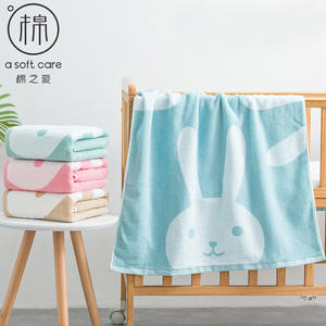 Serviette de bain en coton M2015, motif dessin animé, 70x140cm, douce et moelleuse, pour usage domestique, plusieurs couleurs disponibles - Product Image 3