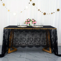 Nappe en dentelle brodée florale personnalisée en gros, nappes carrées et rectangulaires romantiques pour la décoration de table à manger