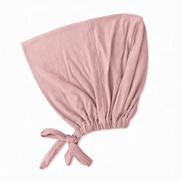 Sous-bonnet hijab ajustable à nouer, en tricot extensible, taille unique, couleurs unies