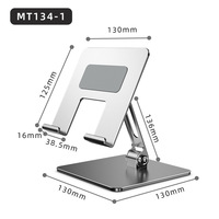 Dudukan ponsel Tablet meja logam, dudukan telepon seluler Tab dapat diatur aluminium Aloi