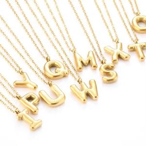 Collar con Letra de la A a la Z, Joyería de Moda, Acero Inoxidable, Chapado en Oro de 18k, 26 Letras del Alfabeto, Collar Personalizado con Nombre - Product Image 5