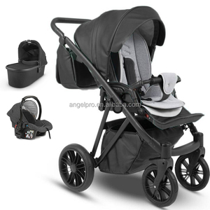 Système de voyage pliable 3-en-1 de luxe : poussette double légère avancée, <span class=keywords><strong>berceau</strong></span> de jogging pleine grandeur et siège auto - Product Image 5