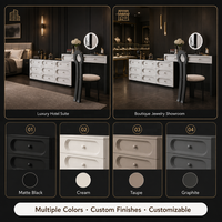 Meuble de toilette moderne en contreplaqué pour chambre à coucher, avec rangement intégré, design extensible, hauteur réglable, table de maquillage écologique pour bureau