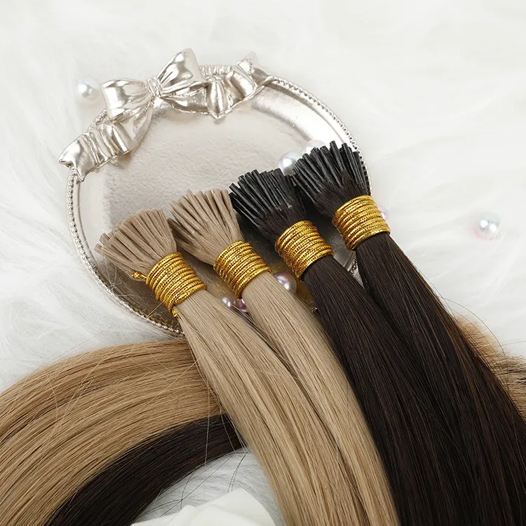2022 produtos de tendência cabelo peruano eu ponta mini, dupla desenhado extensões de cabelo alinhadas de cutícula