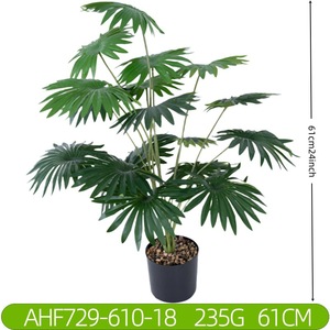Feuilles <span class=keywords><strong>de</strong></span> palmier Areca artificielles, fausses feuilles <span class=keywords><strong>de</strong></span> palmier tropicales vertes, plantes artificielles pour <span class=keywords><strong>décoration</strong></span> intérieure et extérieure, mariage - Product Image 4