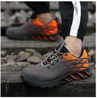 DUNGU Chaussures de sécurité de travail de haute qualité pour hommes et femmes, embout en acier, bottes indestructibles anti-perforation, baskets antidérapantes 36-48